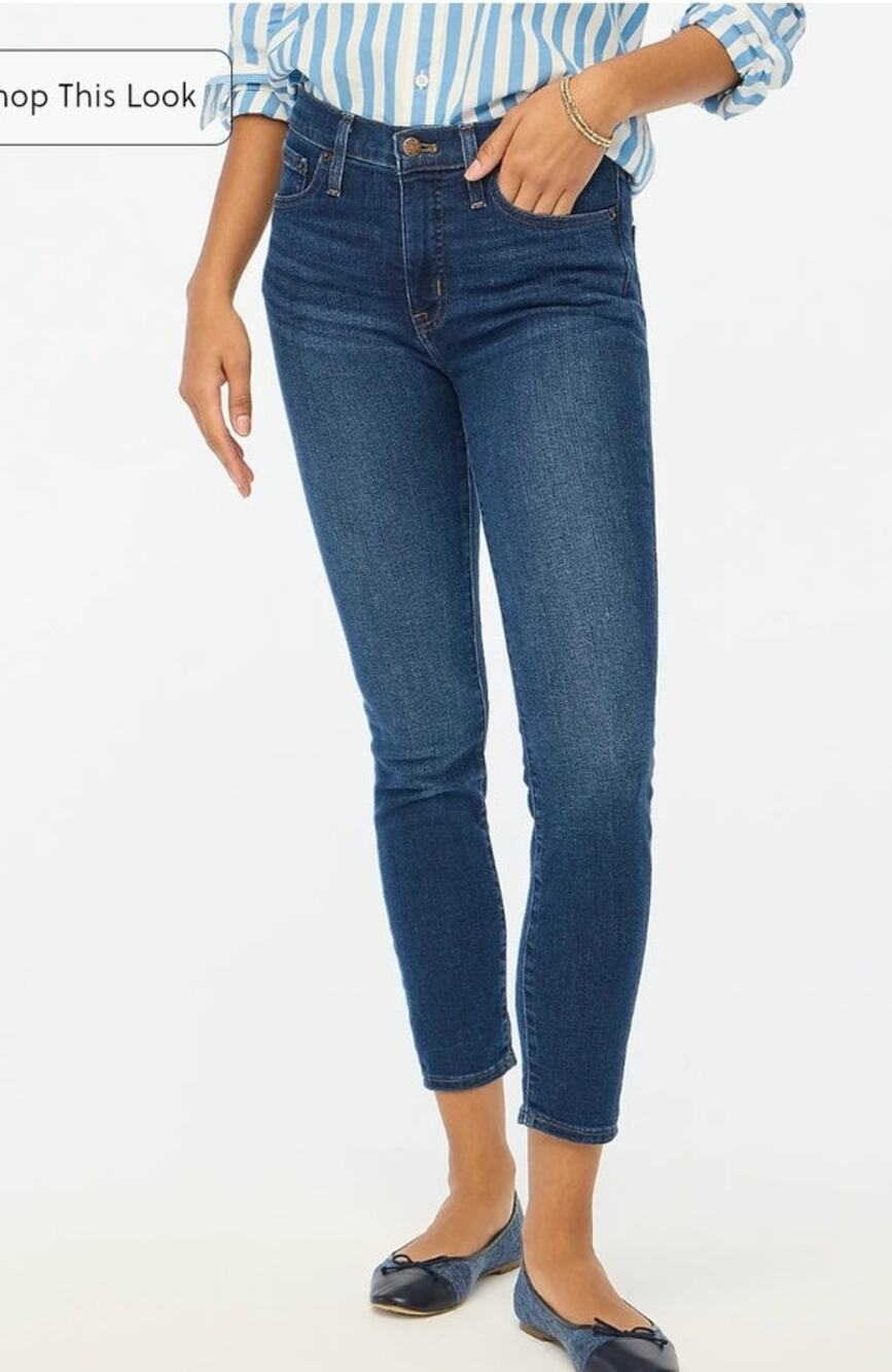 NWT J. Crew 9" Mid-Rise Skinny Jean In Signature Stretch Blue 31